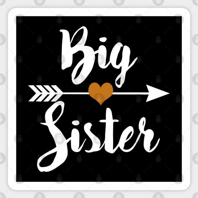 Big Sister Arrow Love White Sticker by tekolier